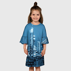 Платье клеш для девочки City, цвет: 3D-принт — фото 2
