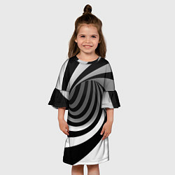 Платье клеш для девочки Иллюзия закручивание, цвет: 3D-принт — фото 2