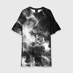 Платье клеш для девочки Густой дым, цвет: 3D-принт