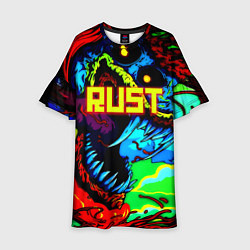 Платье клеш для девочки Rust hyperbeast, цвет: 3D-принт