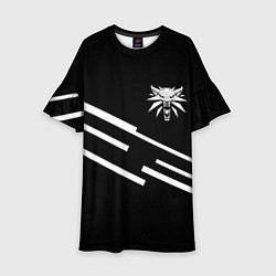 Детское платье Ведьмак лого геометрия