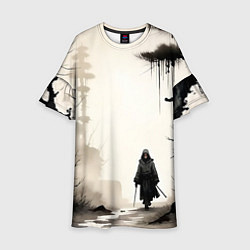 Платье клеш для девочки Путник, цвет: 3D-принт