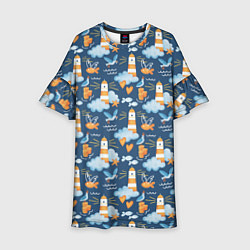 Детское платье Маяк в облаках