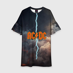 Детское платье ACDC логотип группы с молнией