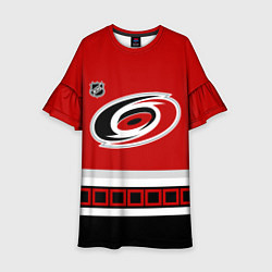 Платье клеш для девочки Каролина Харрикейнз хоккей, цвет: 3D-принт