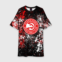 Платье клеш для девочки Atlanta Hawks, цвет: 3D-принт