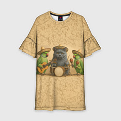 Платье клеш для девочки Надежды маленький оркестрик, цвет: 3D-принт