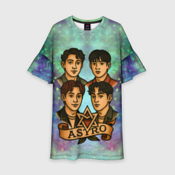 Платье клеш для девочки Astro в стиле татуировки, цвет: 3D-принт