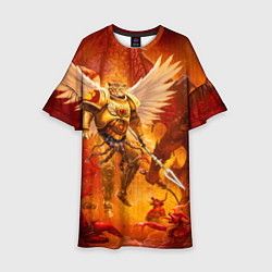 Платье клеш для девочки Кот примарх, цвет: 3D-принт