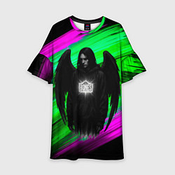 Платье клеш для девочки Bones падший ангел, цвет: 3D-принт