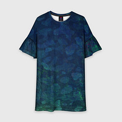 Детское платье Абстракция - marine camouflage