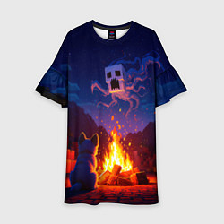 Платье клеш для девочки Собака и гаст, цвет: 3D-принт