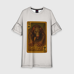Платье клеш для девочки Лариса: дама треф, цвет: 3D-принт