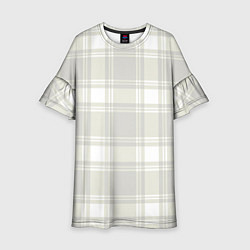 Платье клеш для девочки Checked white completely, цвет: 3D-принт