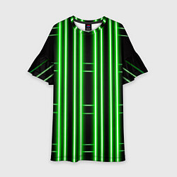 Платье клеш для девочки Neon green, цвет: 3D-принт