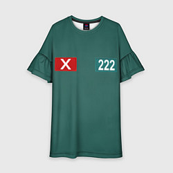 Платье клеш для девочки Игра кальмара 222, цвет: 3D-принт