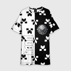 Детское платье Doom x minecraft pattern