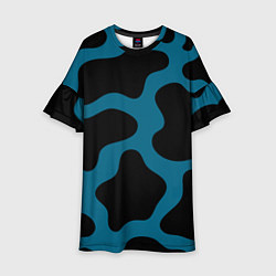 Детское платье Синяя коровья расцветка