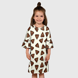 Платье клеш для девочки Нашивки какашки, цвет: 3D-принт — фото 2
