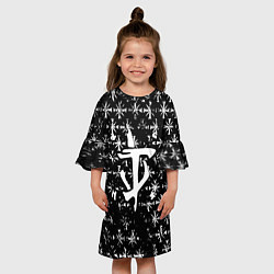 Платье клеш для девочки Doom x farcry game, цвет: 3D-принт — фото 2