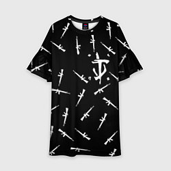 Платье клеш для девочки Doom army, цвет: 3D-принт