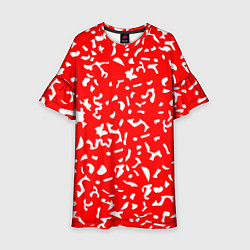 Детское платье Красный яркий камуфляж