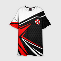 Платье клеш для девочки Umbrella - red uniform, цвет: 3D-принт