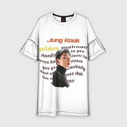 Платье клеш для девочки Чонгук - BTS, цвет: 3D-принт