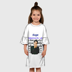 Платье клеш для девочки Шуга - BTS, цвет: 3D-принт — фото 2