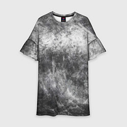 Детское платье Абстракция - black and white metal scuffs