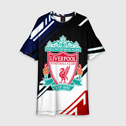 Платье клеш для девочки Liverpool geometry sport, цвет: 3D-принт