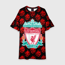 Платье клеш для девочки Liverpool samurai, цвет: 3D-принт