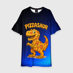 Платье клеш для девочки Пиццазавр, цвет: 3D-принт