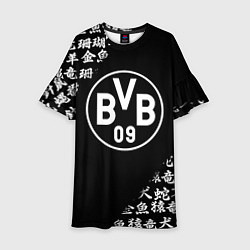 Платье клеш для девочки Borussia китайские символы текстура, цвет: 3D-принт