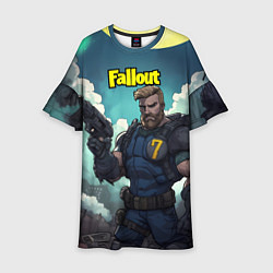 Платье клеш для девочки Fallout седьмой, цвет: 3D-принт