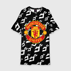 Платье клеш для девочки Манчестер Юнайтед x Jojo anime, цвет: 3D-принт