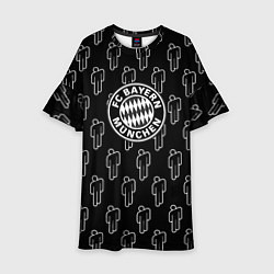 Платье клеш для девочки Бавария Мюнхен люди паттерн, цвет: 3D-принт