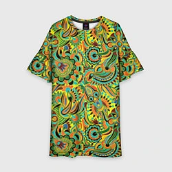 Платье клеш для девочки Узор, цвет: 3D-принт