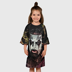 Платье клеш для девочки Slipknot Face, цвет: 3D-принт — фото 2