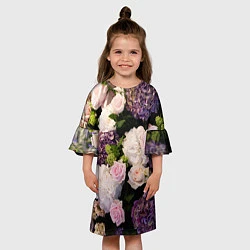 Платье клеш для девочки Весенние цветы, цвет: 3D-принт — фото 2