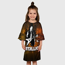 Платье клеш для девочки Metallica: James Hetfield, цвет: 3D-принт — фото 2