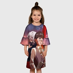 Платье клеш для девочки Токийский Гуль, цвет: 3D-принт — фото 2