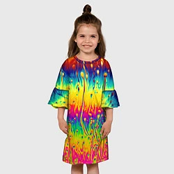 Платье клеш для девочки Tie dye, цвет: 3D-принт — фото 2