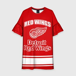 Платье клеш для девочки Detroit red wings, цвет: 3D-принт