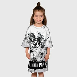Платье клеш для девочки Linkin Park, цвет: 3D-принт — фото 2
