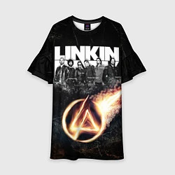 Платье клеш для девочки Linkin Park: Comet, цвет: 3D-принт