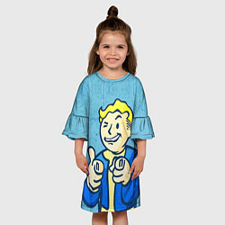 Платье клеш для девочки Fallout: It's okey, цвет: 3D-принт — фото 2