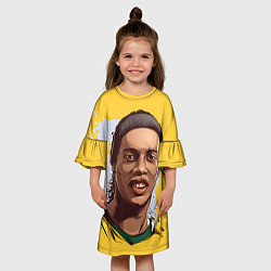Платье клеш для девочки Ronaldinho Art, цвет: 3D-принт — фото 2