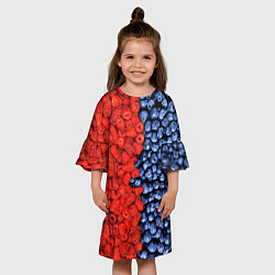 Платье клеш для девочки Ягодка, цвет: 3D-принт — фото 2