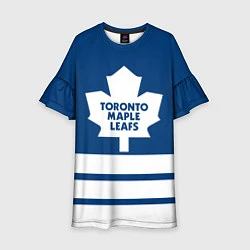 Платье клеш для девочки Toronto Maple Leafs, цвет: 3D-принт